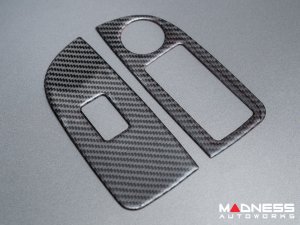 Alfa Romeo Giulia Window Switch Trim Kit - Carbon Fiber - Flexible / Self Adhesive 